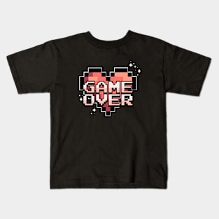 Game Over Heart - Red Kids T-Shirt